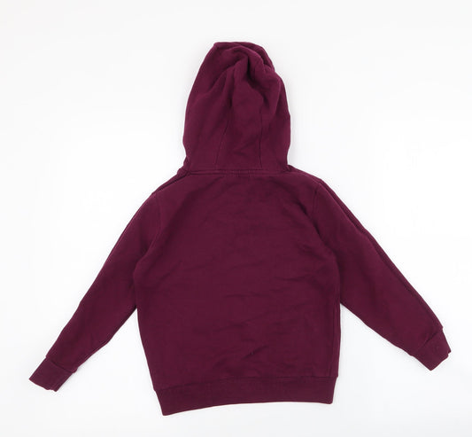 Dunnes Stores Boys Purple Cotton Pullover Hoodie Size 7 Years Pullover - good vibes , epic