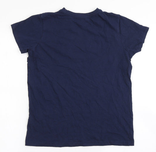 Primark Boys Blue 100% Cotton Basic T-Shirt Size 11-12 Years Round Neck - Legend