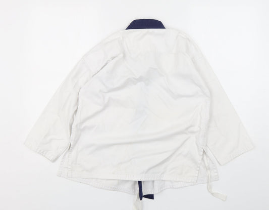 World Ju Jitsu federation Boys White V-Neck Polyester Pullover Jumper Size 10 Years Pullover - Ju Jitsu Gi