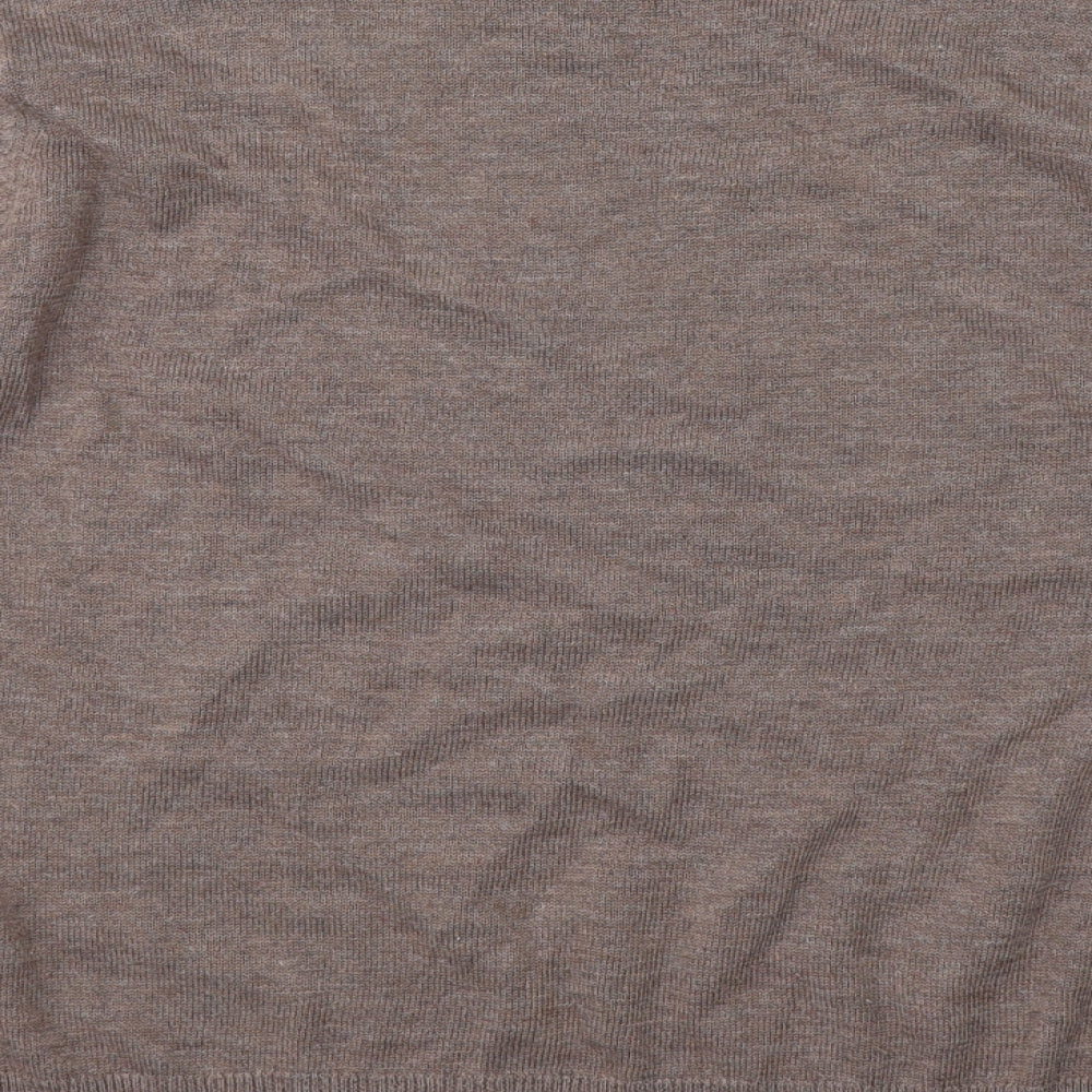 Gabriella K. Womens Beige Roll Neck Polyester Pullover Jumper Size 14