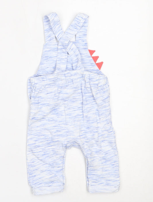 Matalan Boys Blue Cotton Dungaree One-Piece Size 3-6 Months