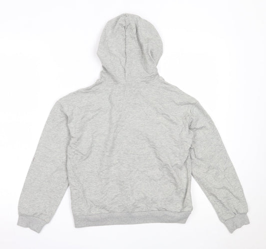 SheIn Girls Grey Cotton Pullover Hoodie Size 10 Years