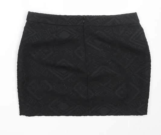 NEXT Womens Black Cotton Mini Skirt Size 38