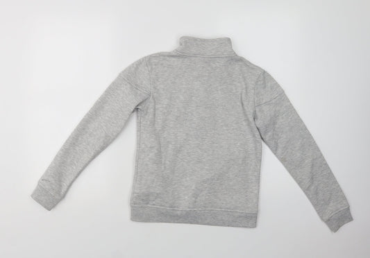 LA Gear Girls Grey Polyester Full Zip Sweatshirt Size 9-10 Years Zip