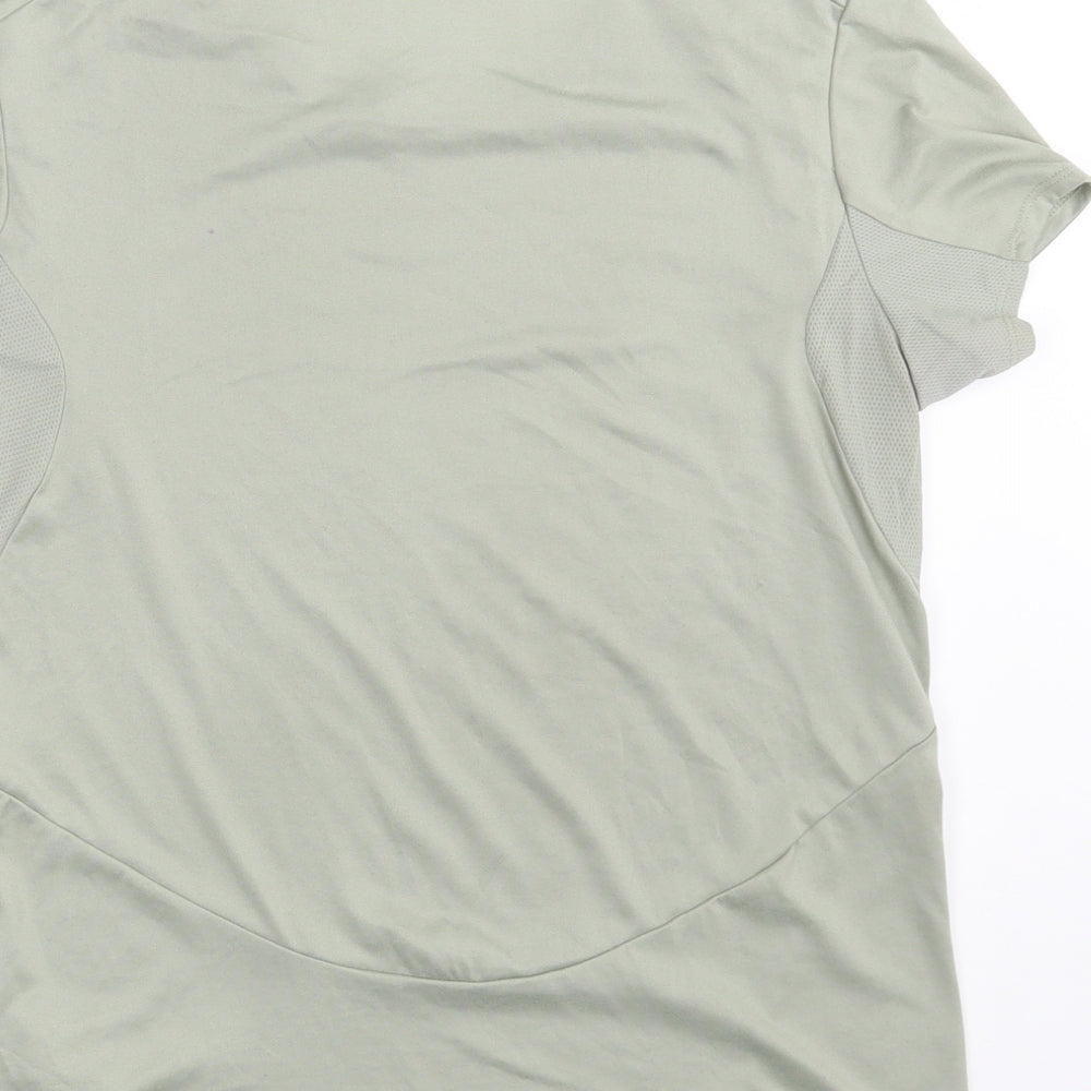 Quechua Womens Green Nylon Basic Casual Size S Round Neck