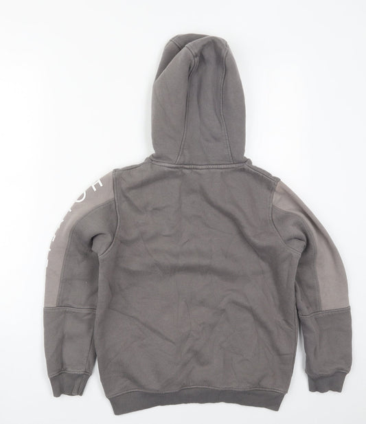 Hollyfield Girls Grey Cotton Pullover Hoodie Size 10-11 Years Pullover
