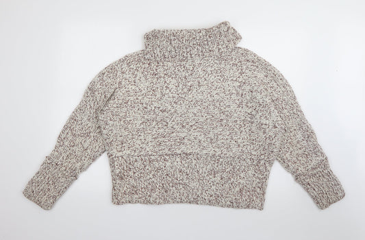 Topshop Womens White Roll Neck Acrylic Pullover Jumper Size 12