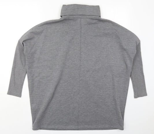 Warehouse Womens Grey Polyester Pullover Sweatshirt Size 12 Pullover