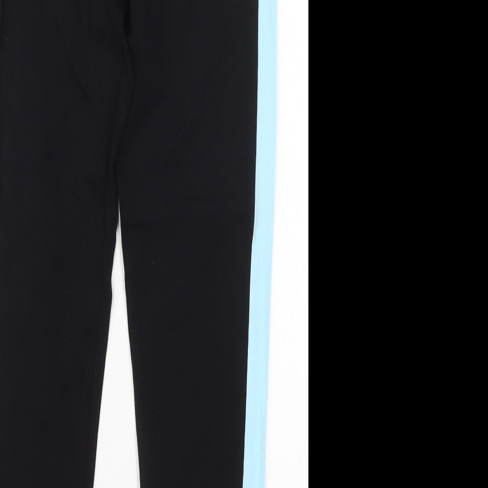 I Love Sia Womens Black Cotton Capri Leggings Size M L25 in Regular - Blue