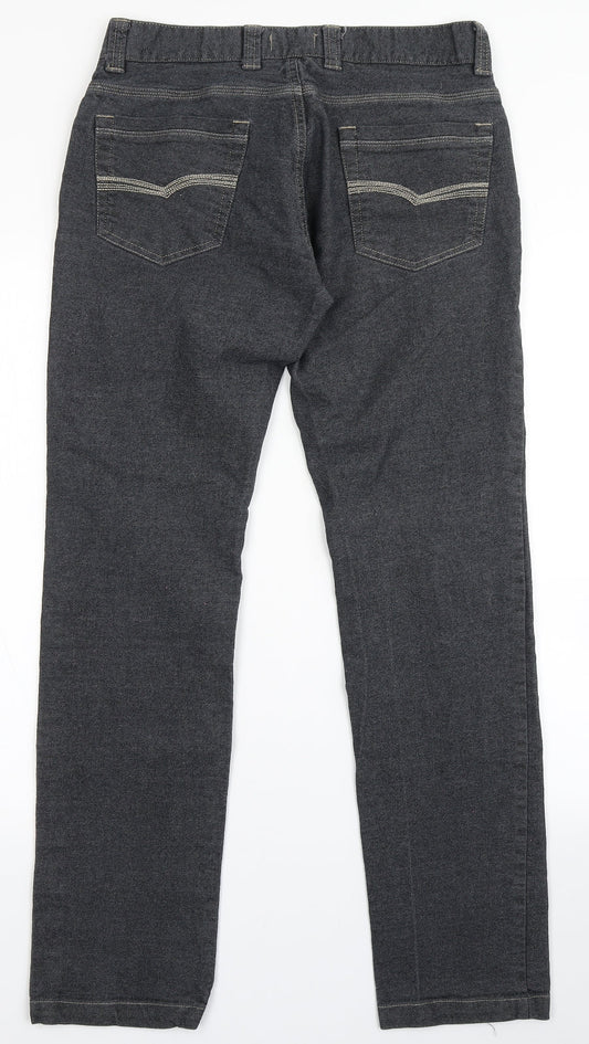 FB Fashion Womens Black Polyester Skinny Jeans Size 30 L31 in Regular Button
