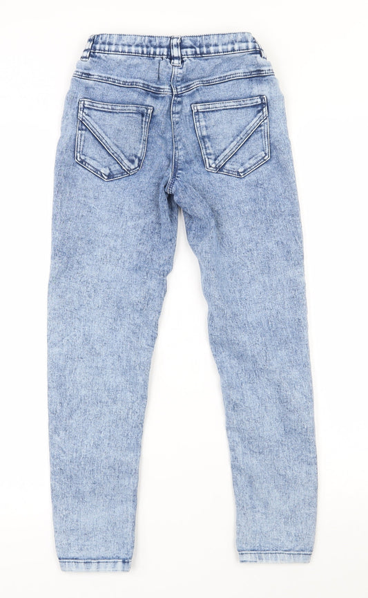 NEXT Girls Blue Cotton Jegging Jeans Size 9 Months Regular Pullover