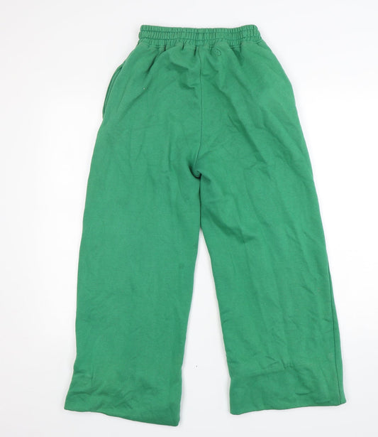 Ego Womens Green Cotton Sweatpants Trousers Size 8 L26 in Regular