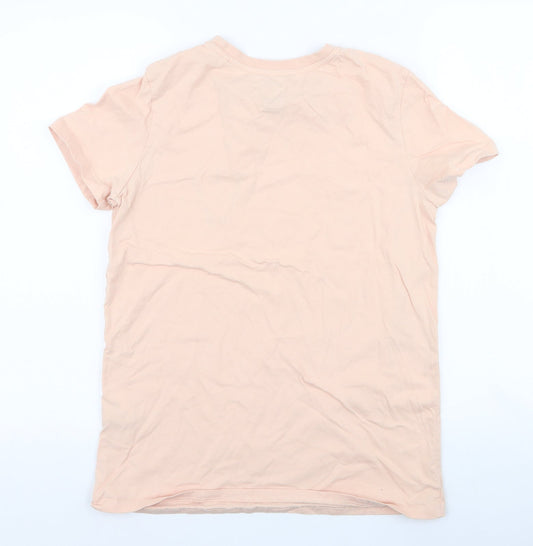 Disney Womens Pink Polyester Jersey T-Shirt Size XS Round Neck - Winnie the pooh