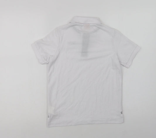 Slazenger Boys White Polyester Basic Polo Size 9-10 Years Collared Button