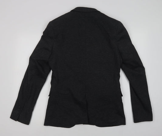 Topman Mens Grey Jacket Blazer Size 36 Button