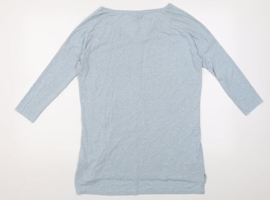 Topshop Womens Blue V-Neck Viscose Pullover Jumper Size 10