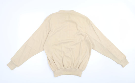 Greenwoods Mens Beige Acrylic Pullover Sweatshirt Size M