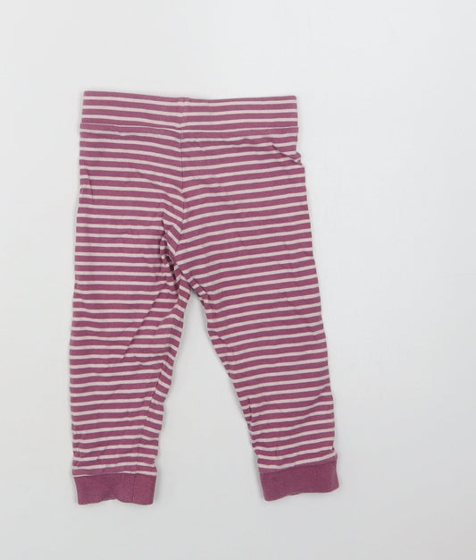 Mothercare Girls Purple Striped Cotton Pyjama Pants Size 2-3 Years