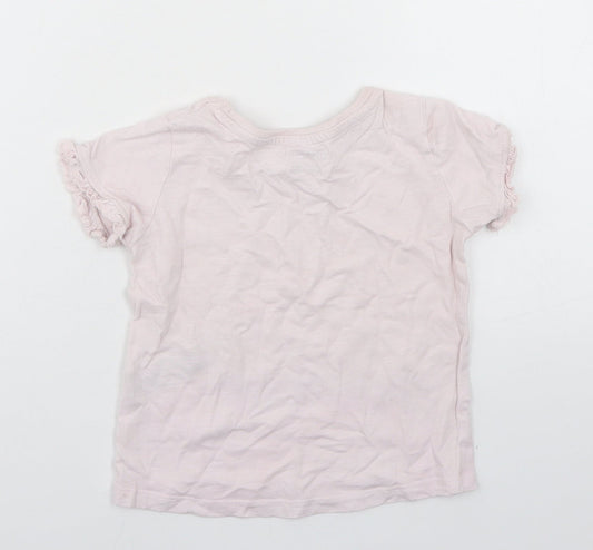 Primark Girls Pink Cotton Basic T-Shirt Size 12-18 Months Crew Neck - Daydreamer