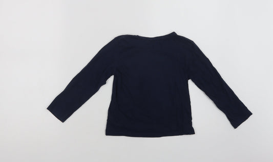 H&M Boys Blue Cotton Basic T-Shirt Size 3-4 Years Crew Neck - Lego