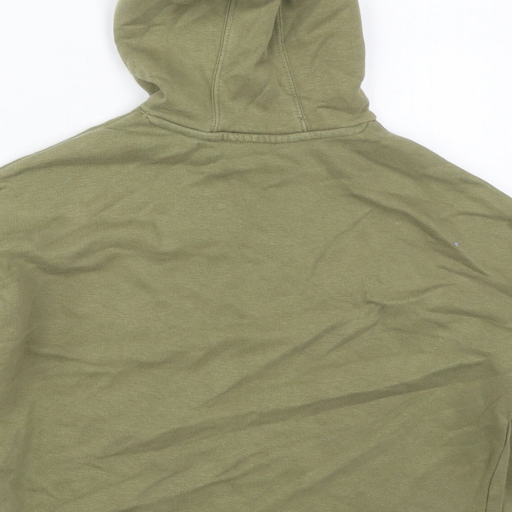 Marks and Spencer Girls Green Cotton Pullover Hoodie Size 9-10 Years Pullover