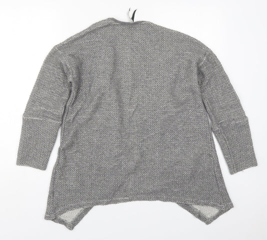 Pepe Jeans Womens Grey V-Neck Cotton Cardigan Jumper Size S
