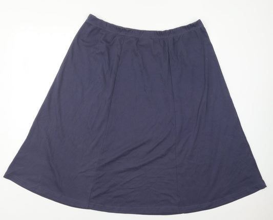 Classics Womens Blue Polyester Skater Skirt Size 24