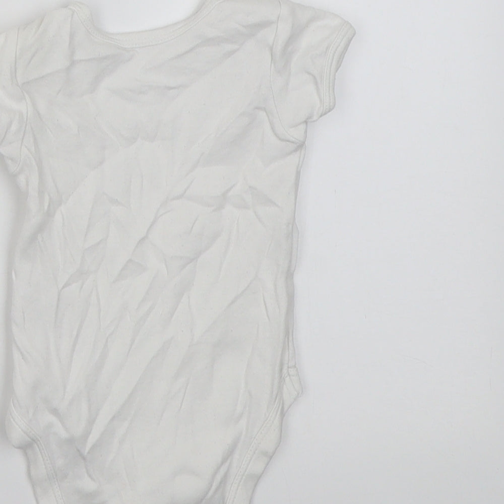 Dunnes Stores Baby White Cotton Babygrow One-Piece Size 0-3 Months Button