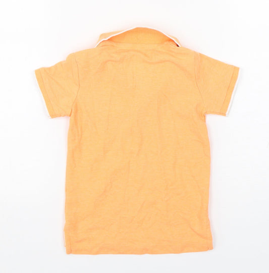 Dunnes Stores Boys Orange Polyester Basic Polo Size 2-3 Years Collared Pullover