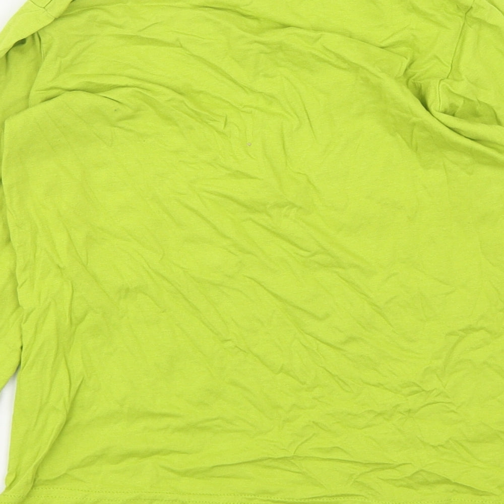 Dr Seuss Boys Green Solid Cotton Pyjama Top Size 8-9 Years Pullover - The Grinch