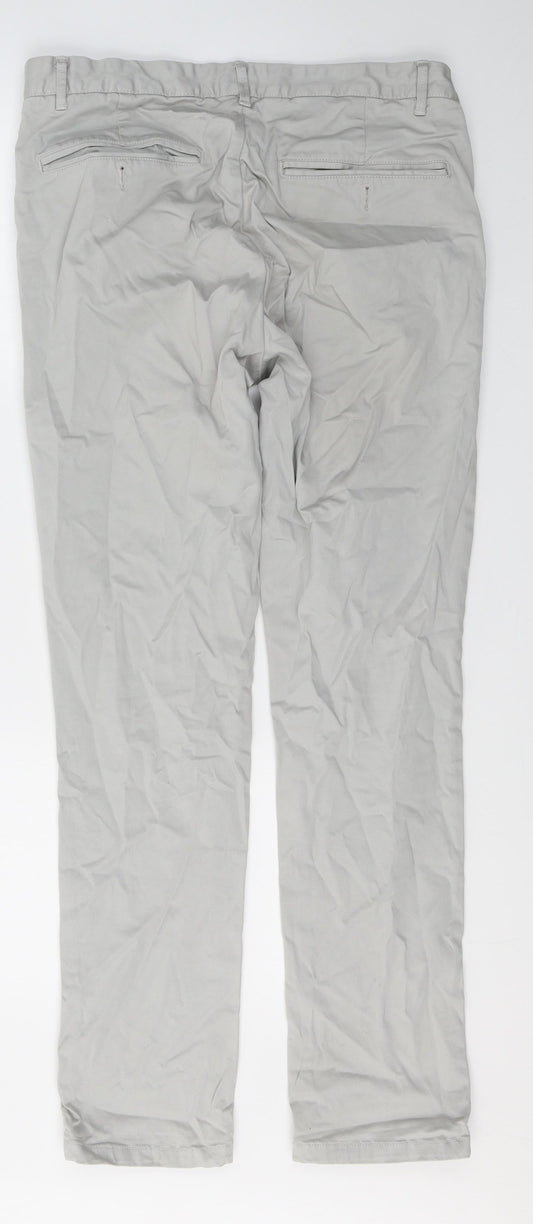Connor Mens Grey Cotton Straight Jeans Size S L31 in Regular