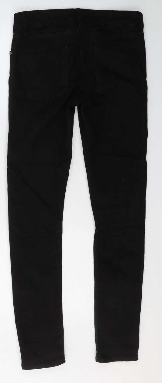 ASOS Womens Black Cotton Skinny Jeans Size 29 in L29 in Slim - ripped detail