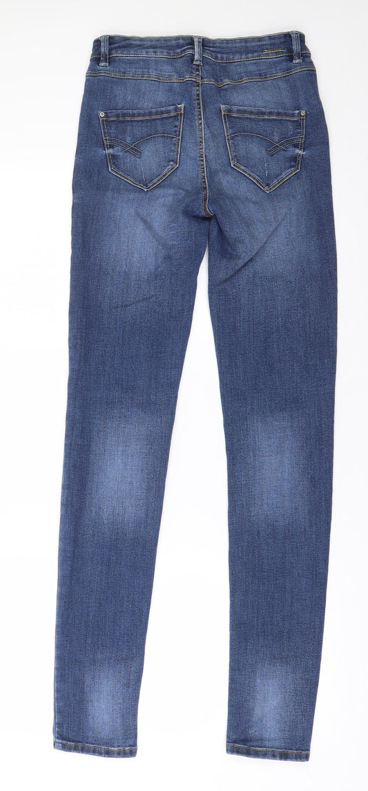jbc Womens Blue Cotton Skinny Jeans Size 25 in L31 in Regular Zip
