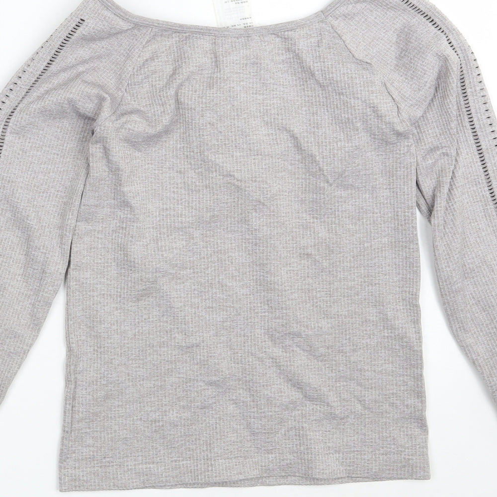 Hollister Womens Grey Nylon Pullover Sweatshirt Size M