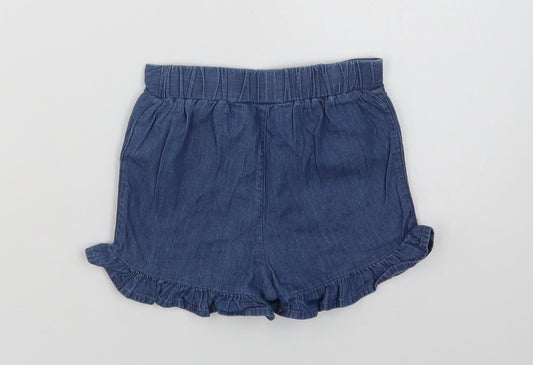 Primark Baby Blue Cotton Cropped Trousers Size 18-24 Months