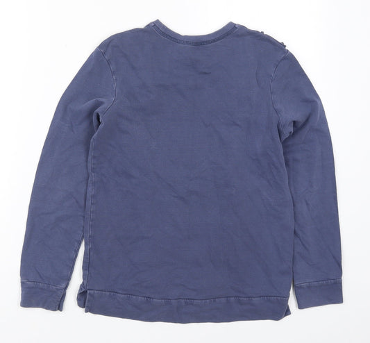 George Girls Blue Cotton Pullover Sweatshirt Size 9-10 Years Pullover