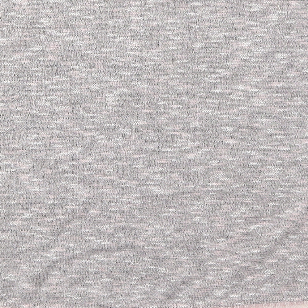 New Look Womens Pink Polyester Basic T-Shirt Size 10 Round Neck