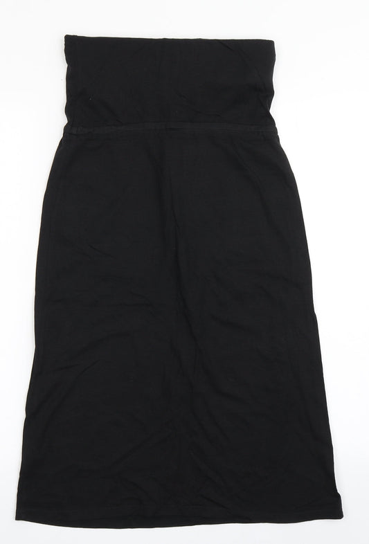 New Look Womens Black Cotton A-Line Size 10 Off the Shoulder Pullover