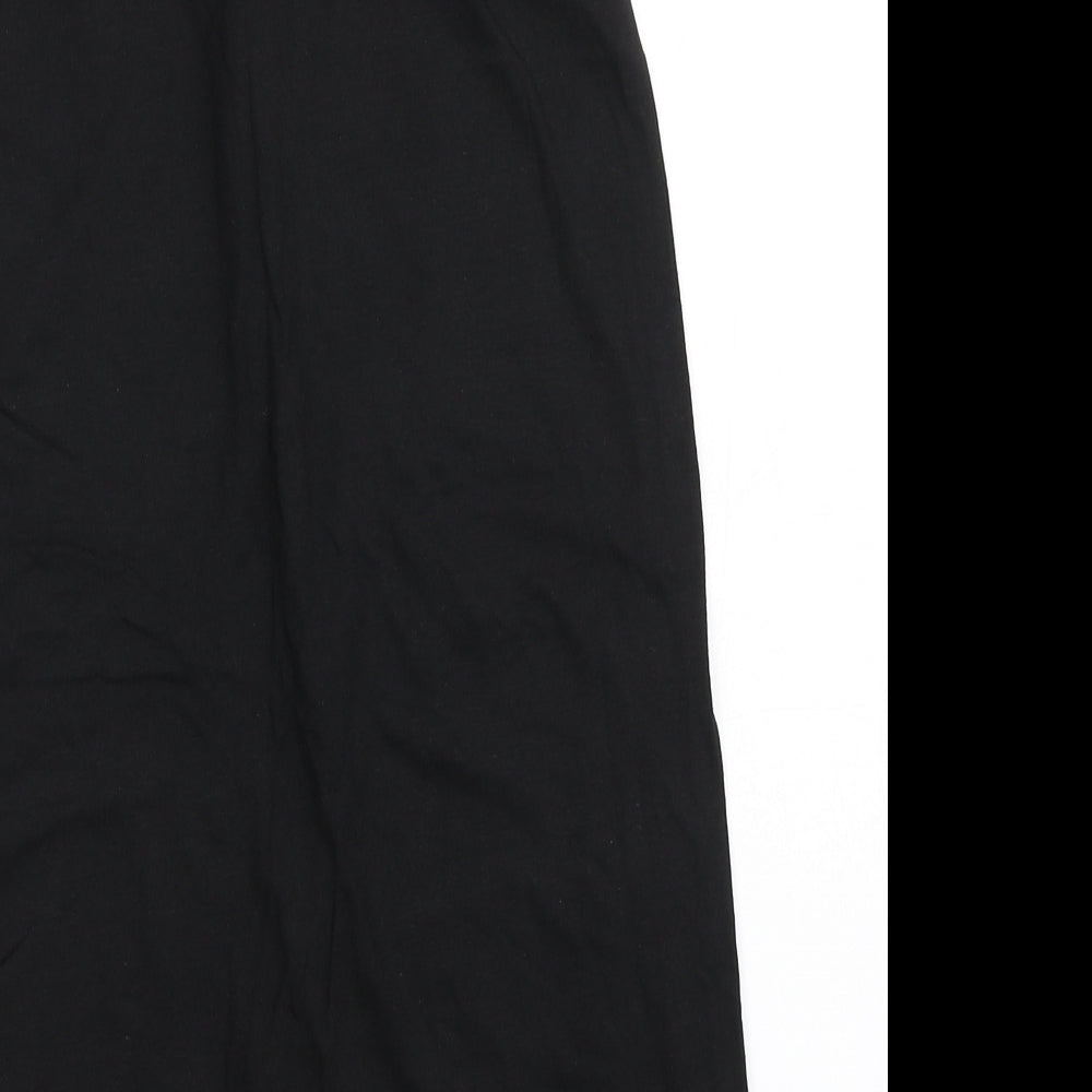New Look Womens Black Cotton A-Line Size 10 Off the Shoulder Pullover
