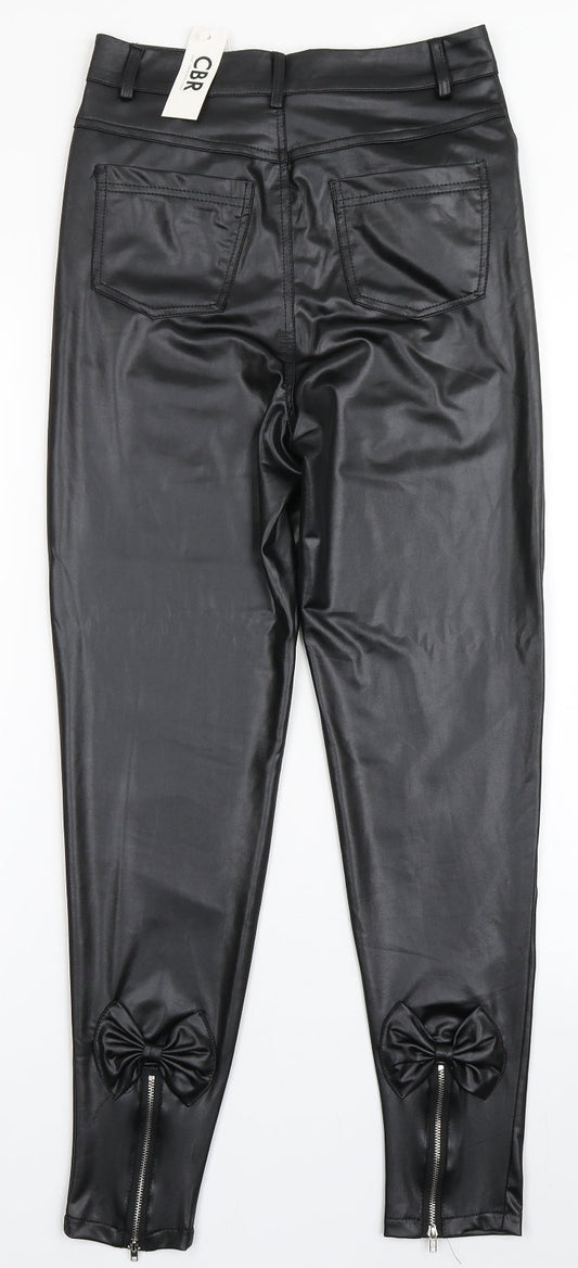 CBR Womens Black Cotton Jegging Leggings Size S L25.5 in