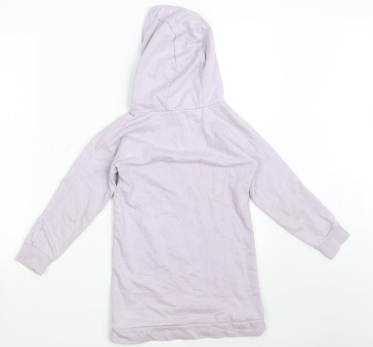 George Girls Purple Cotton Pullover Hoodie Size 7-8 Years - HAPPY ALWAYS