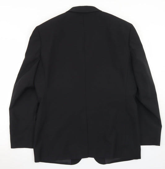 George Mens Black Polyester Jacket Blazer Size 38