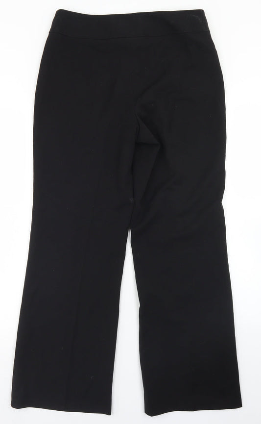 Vogue Womens Black Polyester Dress Pants Trousers Size 10 L28 in Regular Button