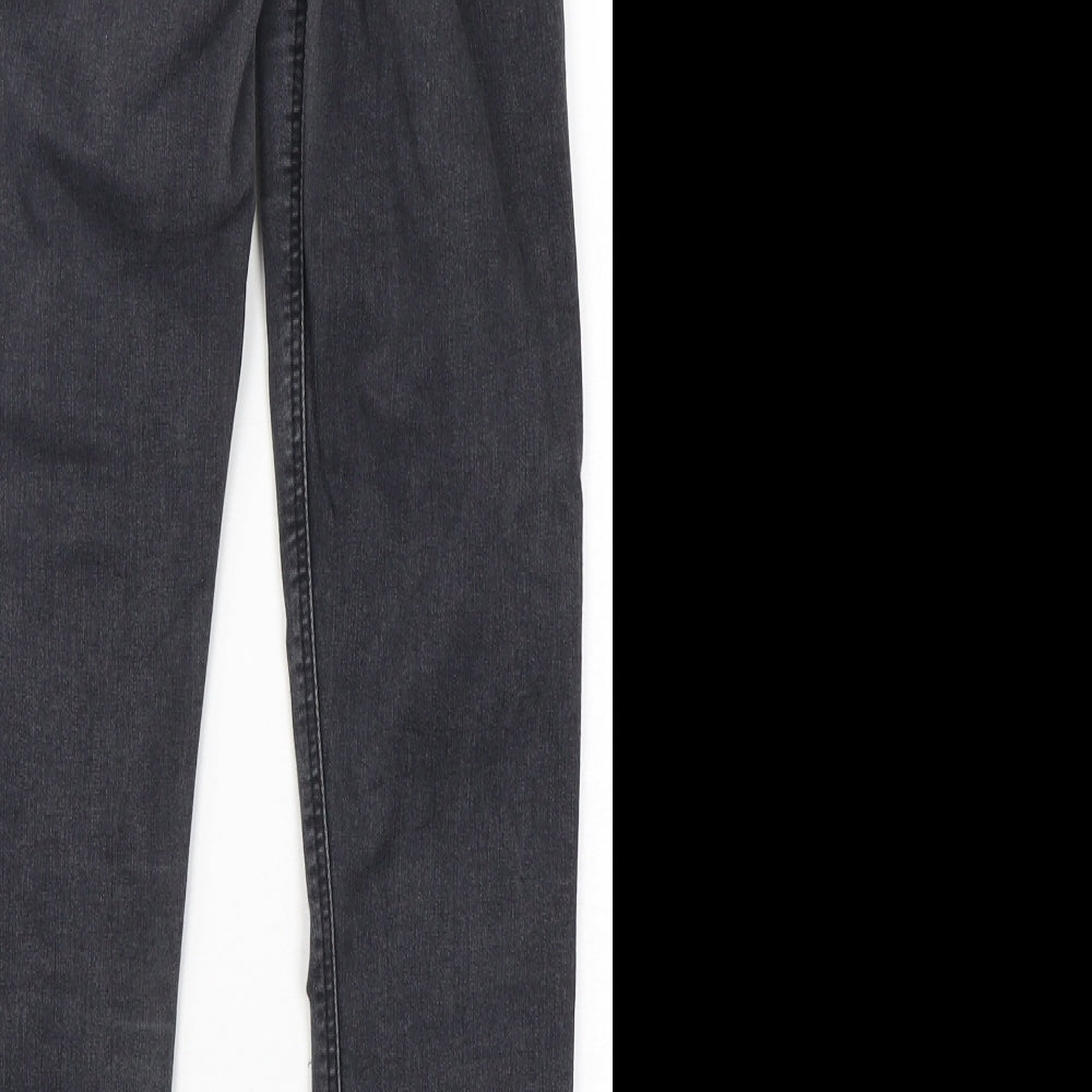 Topshop Womens Black Cotton Skinny Jeans Size 26 in L30 in Regular