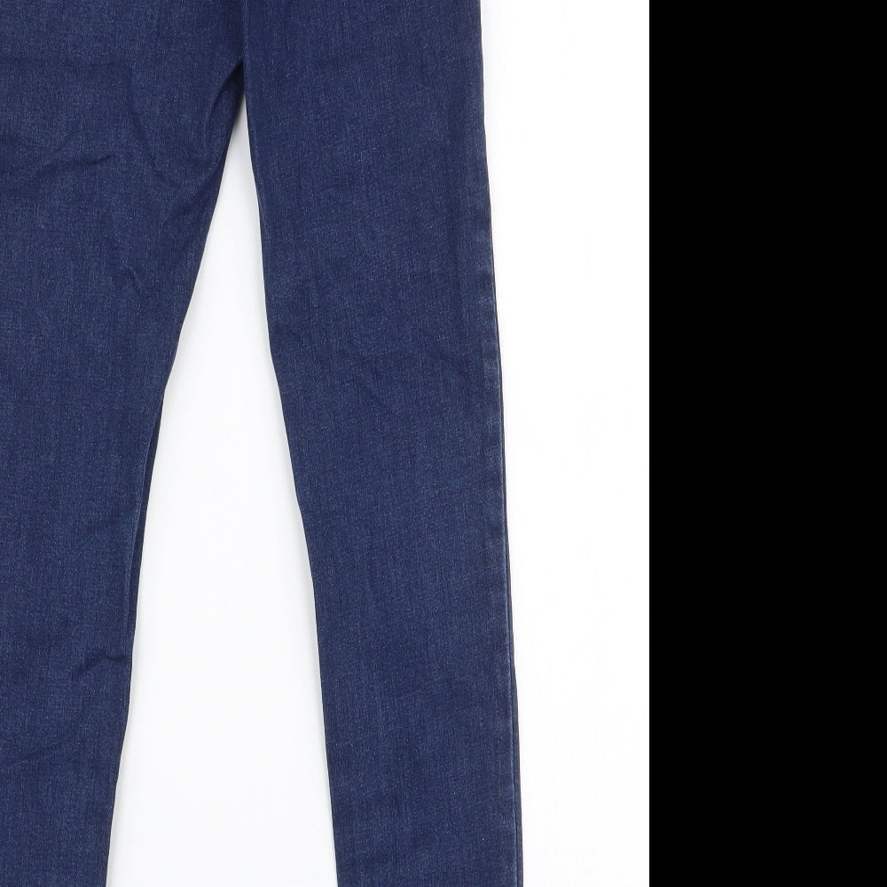 Oasis Womens Blue Cotton Skinny Jeans Size 8 L28 in Regular Zip