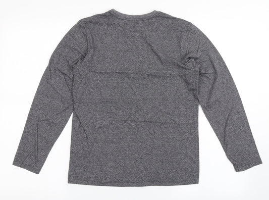 George Boys Grey Polyester Basic T-Shirt Size 10-11 Years Round Neck Pullover
