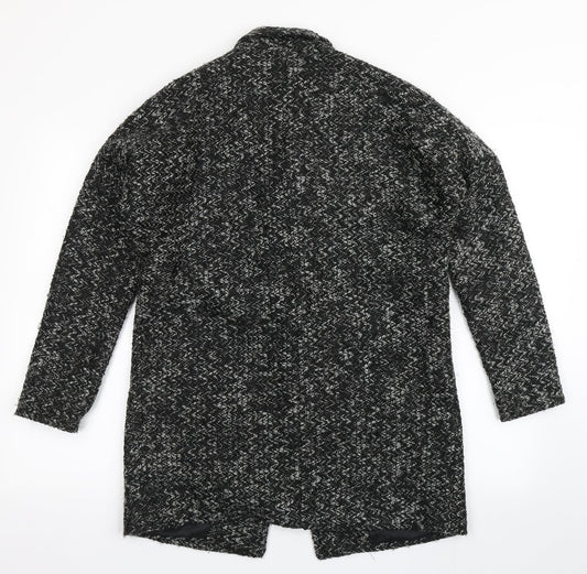 New Look Womens Black Acrylic Jacket Blazer Size 8