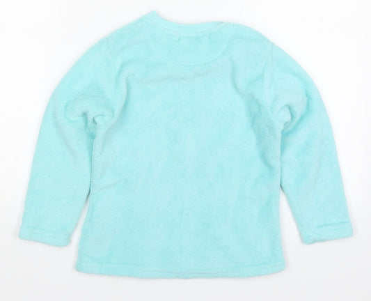 B&M Girls Blue Solid Polyester Top Pyjama Top Size 6-7 Years Pullover - Sleeping Princess