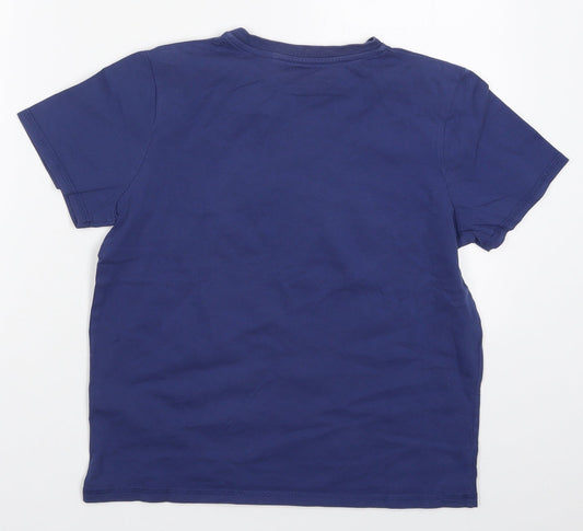 George Boys Blue Cotton Basic T-Shirt Size M Crew Neck Pullover - Fortnite