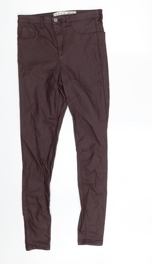 Denim Co. Womens Purple Viscose Jegging Leggings Size 8 L28 in